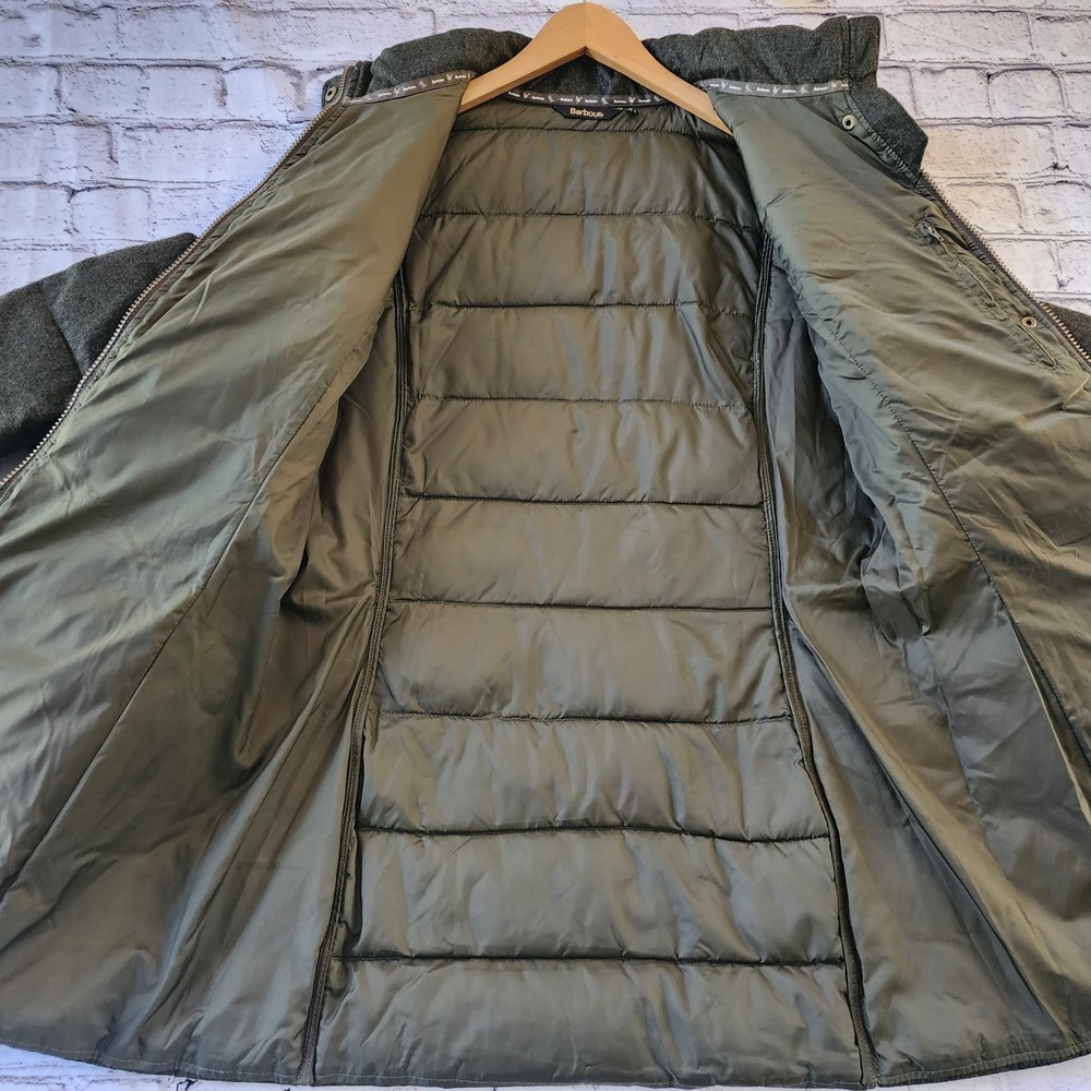 BARBOUR Women's Goldfinch Quilted Puffer Parka Jacket Green Size 8 US - Picture 9 of 15